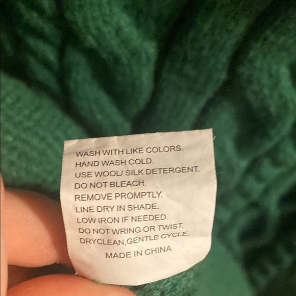 Green Cable Knit Cropped Square Neck Sweater - Picture 8 of 8